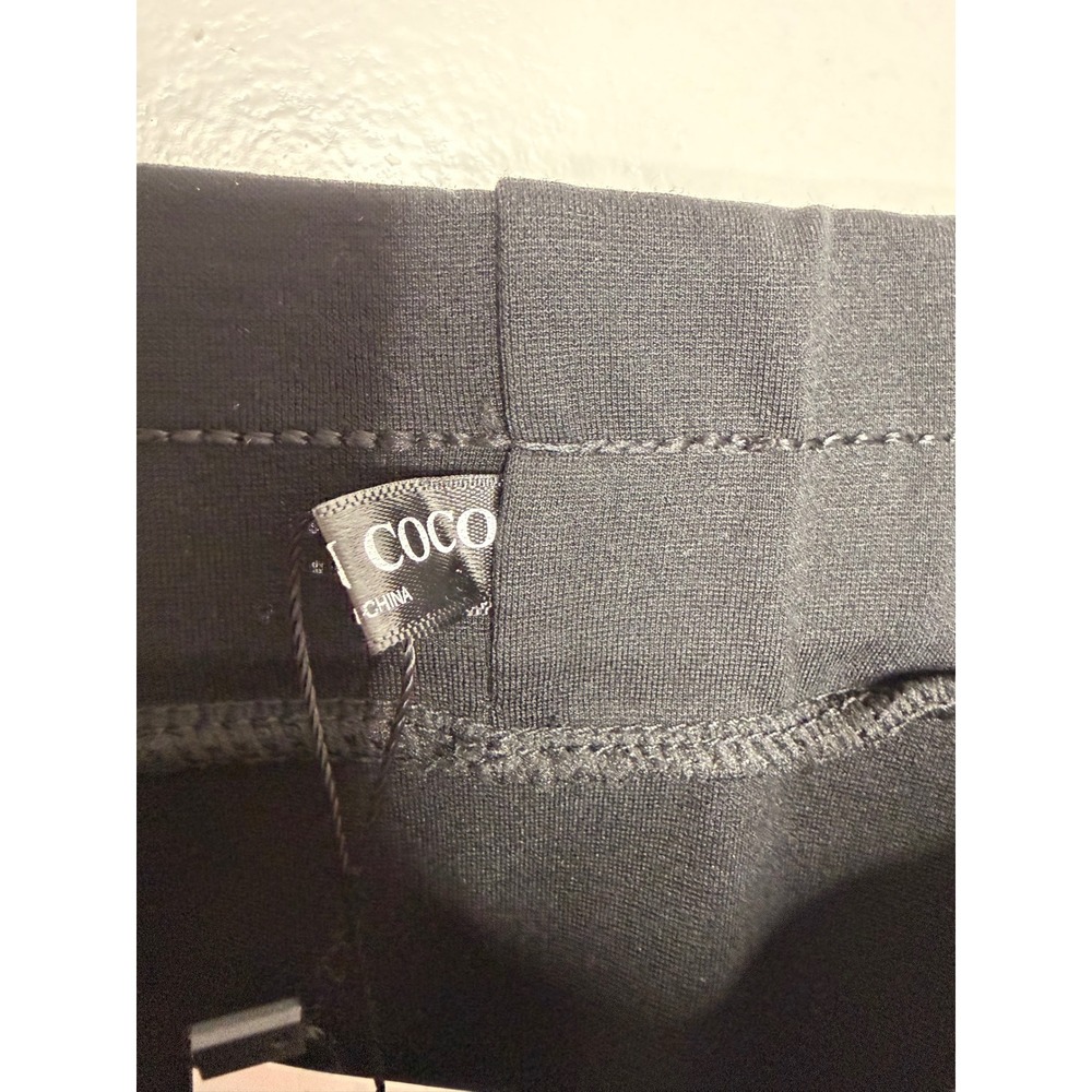 Urban Coco Black A-Line Midi Skirt Women Small Elastic Waist Viscose Blend NWT - Picture 6 of 7